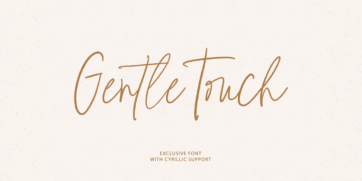 Beispiel einer Gentle Touch Regular-Schriftart